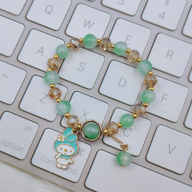 Children's Female Ice Crystal Cartoon Clow Rabbit Bracelets