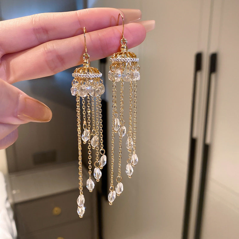 Zircon Butterfly Water Drop Ear Female Rings