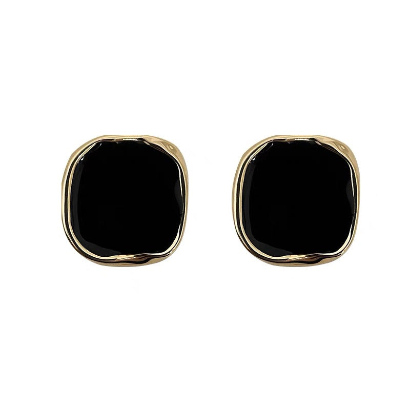 Retro Irregular Square Trendy Niche Design Earrings