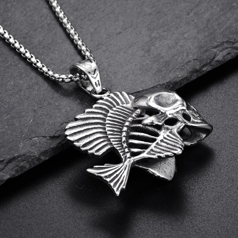 Men's Stainless Steel Hip Hop Cool Cross Trendy Clavicle Necklaces