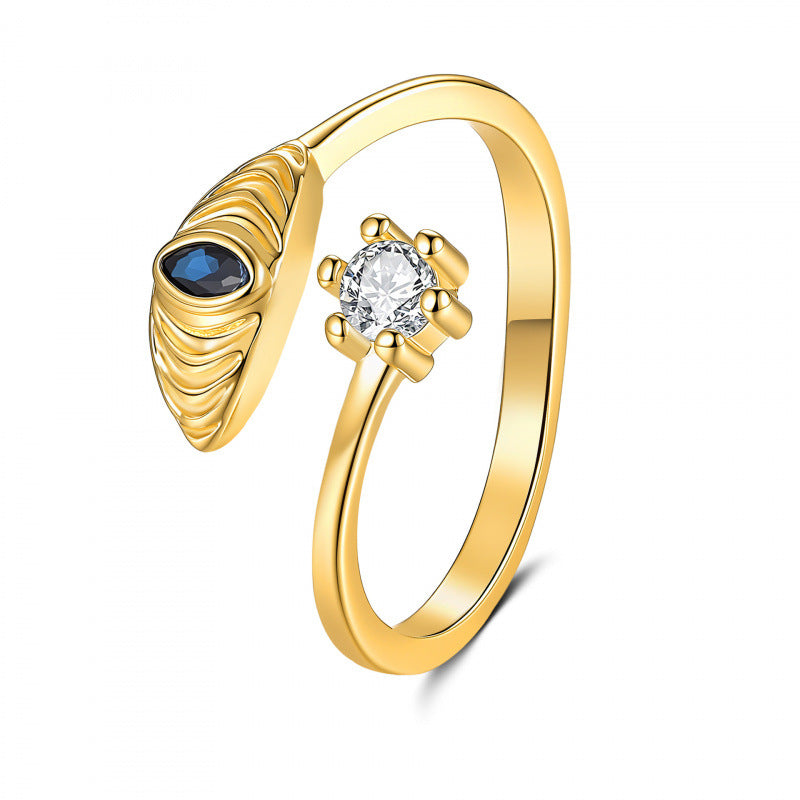 Eye Open Fashion Personality Hip Hop Ring
