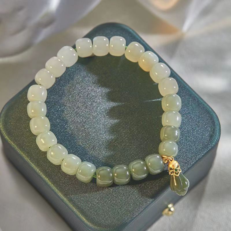 Live Stream Jade Gradient Magnolia Ice Bracelets