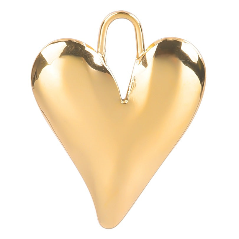 Metal Decorative Love Steel Color Gold Pendants