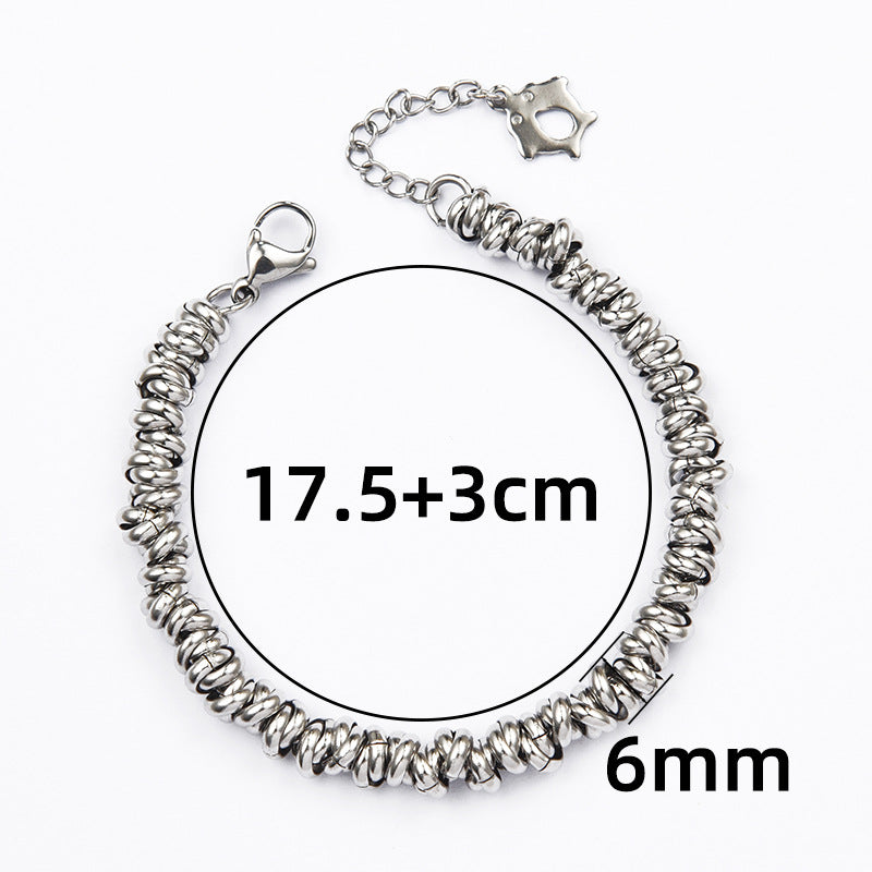 Women's Electroplating High-grade Stainless Steel Titanium Pearl Decorative Bracelet