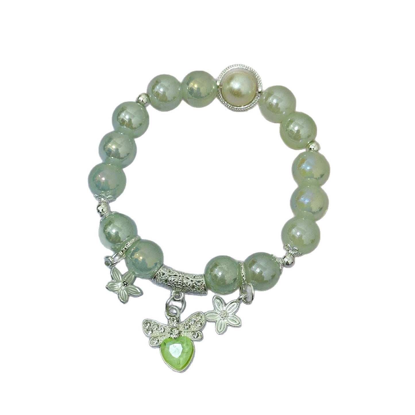 Stall Glass Glaze Female Pearl Love Cultural Creative Girlfriends Bracelets