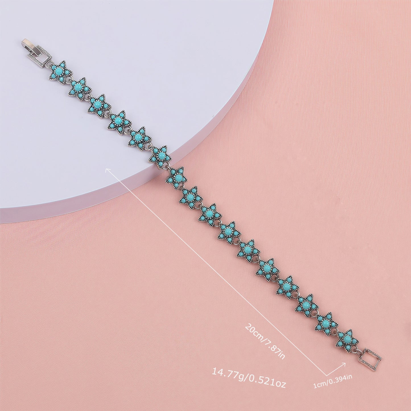 Women's Personality Retro Ethnic Style Inlaid Turquoise Bracelet