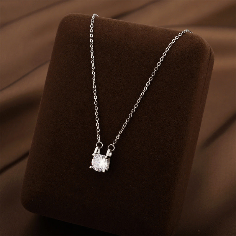 Titanium Steel Female Niche Simple Temperament Clavicle Pendants