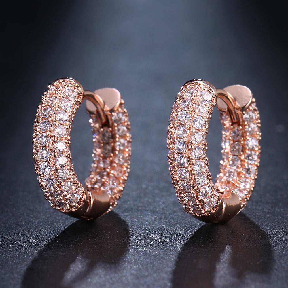 Women's Fashion Simple Circle Clip Dress Wear Ear Buckle