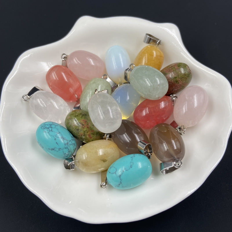 Jade Oval Stone Small Pupa-shaped Random Pendants