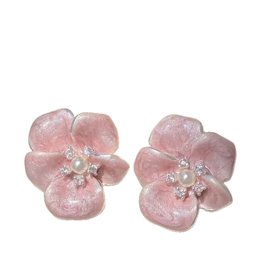 Flower Summer Dopamine Fashion High Sense Earrings