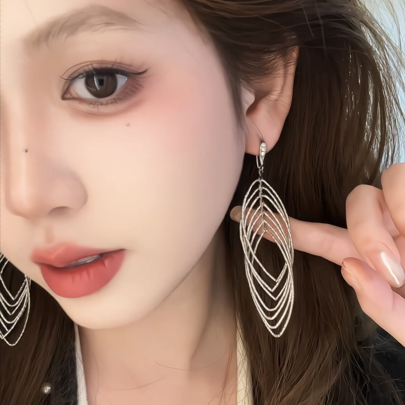 Super Smart Lines Wheat Ear Hook High-grade Wave Cross Twist Stud Earrings