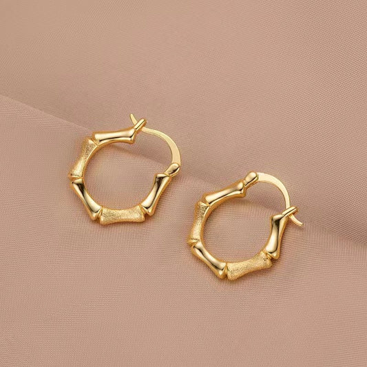 Women's Vietnam Placer Gold Design Simple Ear Clip High-grade Earrings