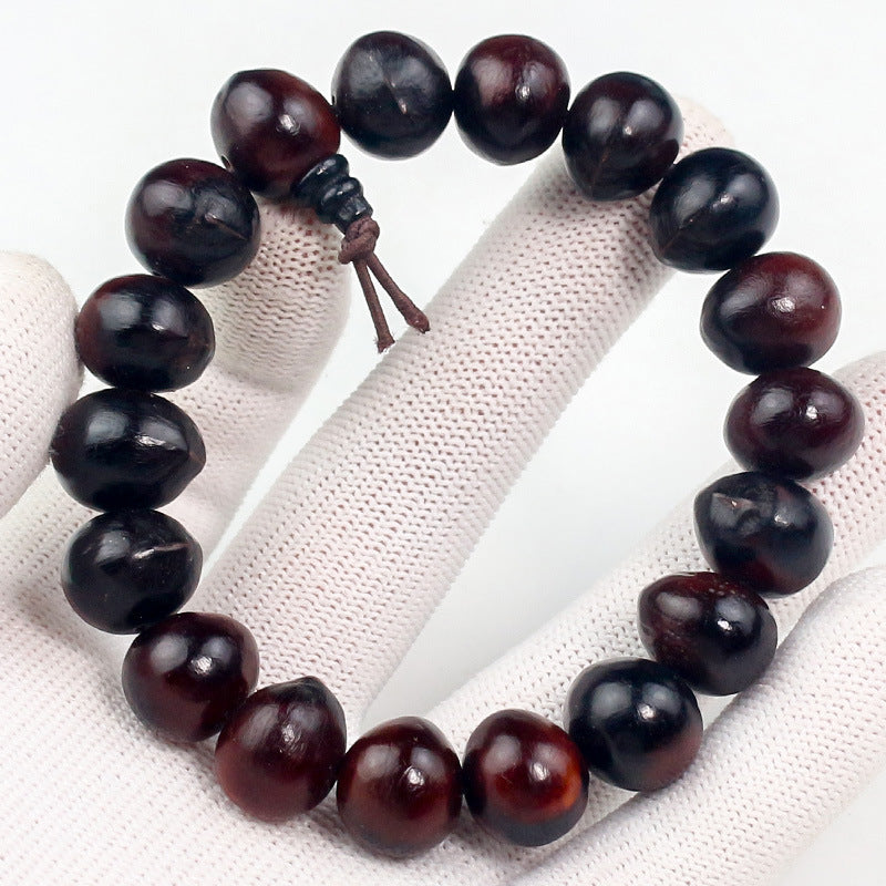Women's & Men's Bodhi Wooden Ghost Sorrow Buddha Beads Rosary Bracelet