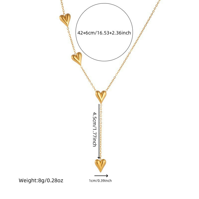 Women's Stainless Steel Small Heart High-grade Light Luxury Minority Necklace