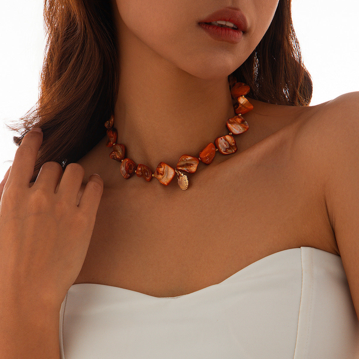 Stylish Beach Summer Starfish Shell Alloy Vintage Necklaces