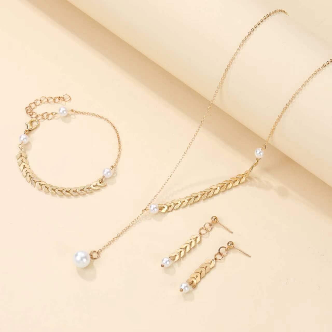 Versatile Innovative Niche Design Wheat Pearl Necklaces