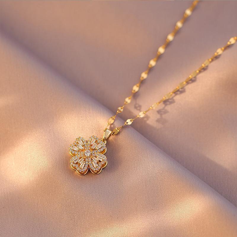 Women's Zircon Titanium Steel Cold Style High-grade Copper Necklace