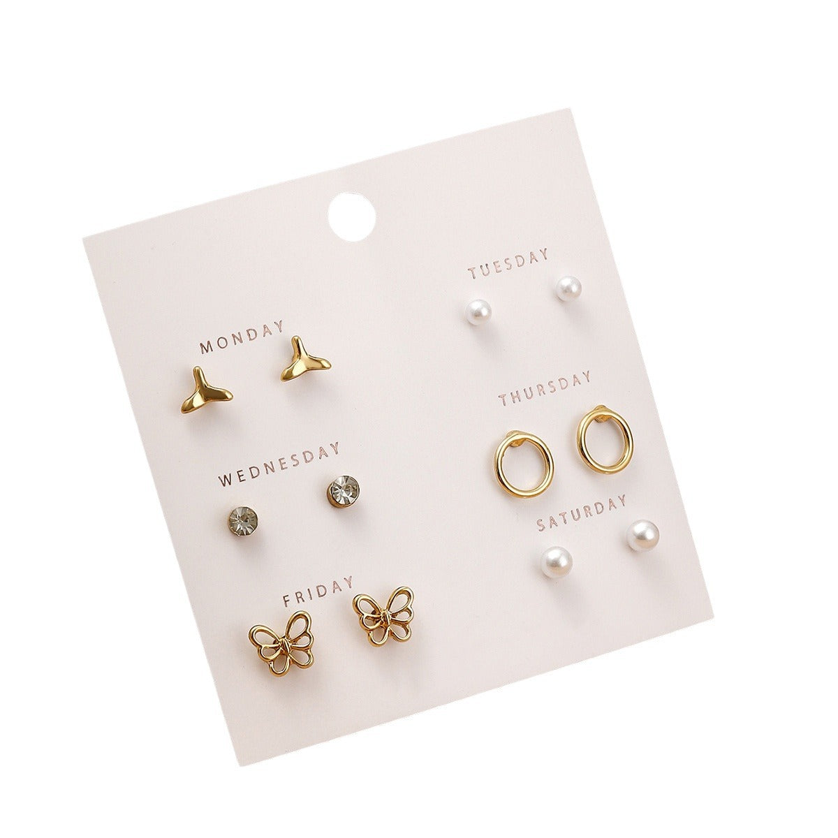 Women's One Week Combination Light Luxury High-grade Earrings