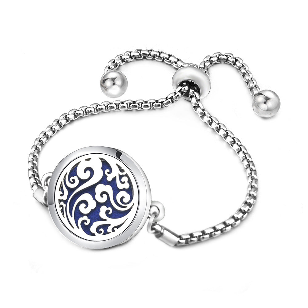 Angel Wings Mosquito Repellent Stainless Steel Essential Oil Perfume Box Bracelet