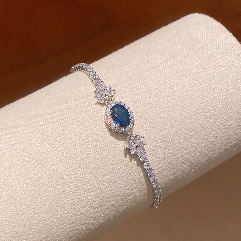 Women's Zircon Oval Korean Style Sweet Light Luxury Bracelet