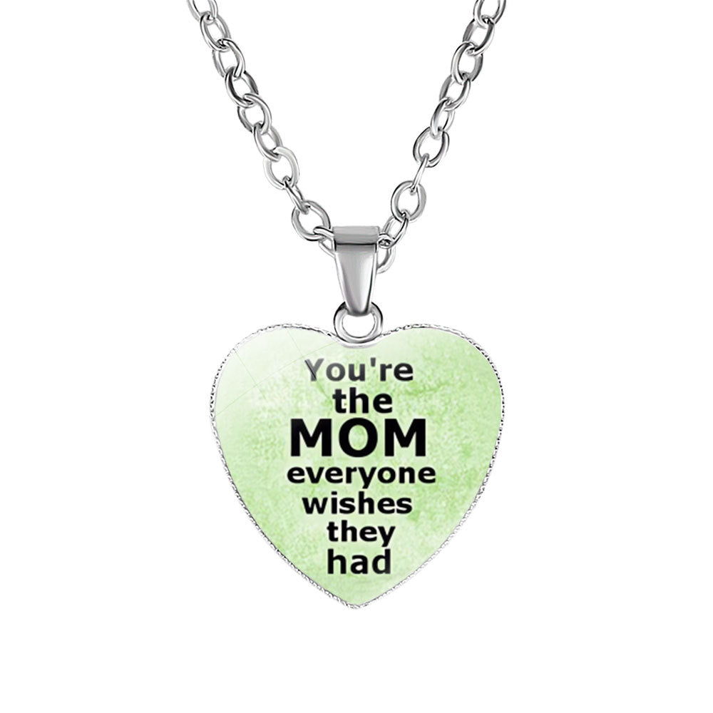 Mother's Heart-shaped Korean Simple Day Gift Pendants