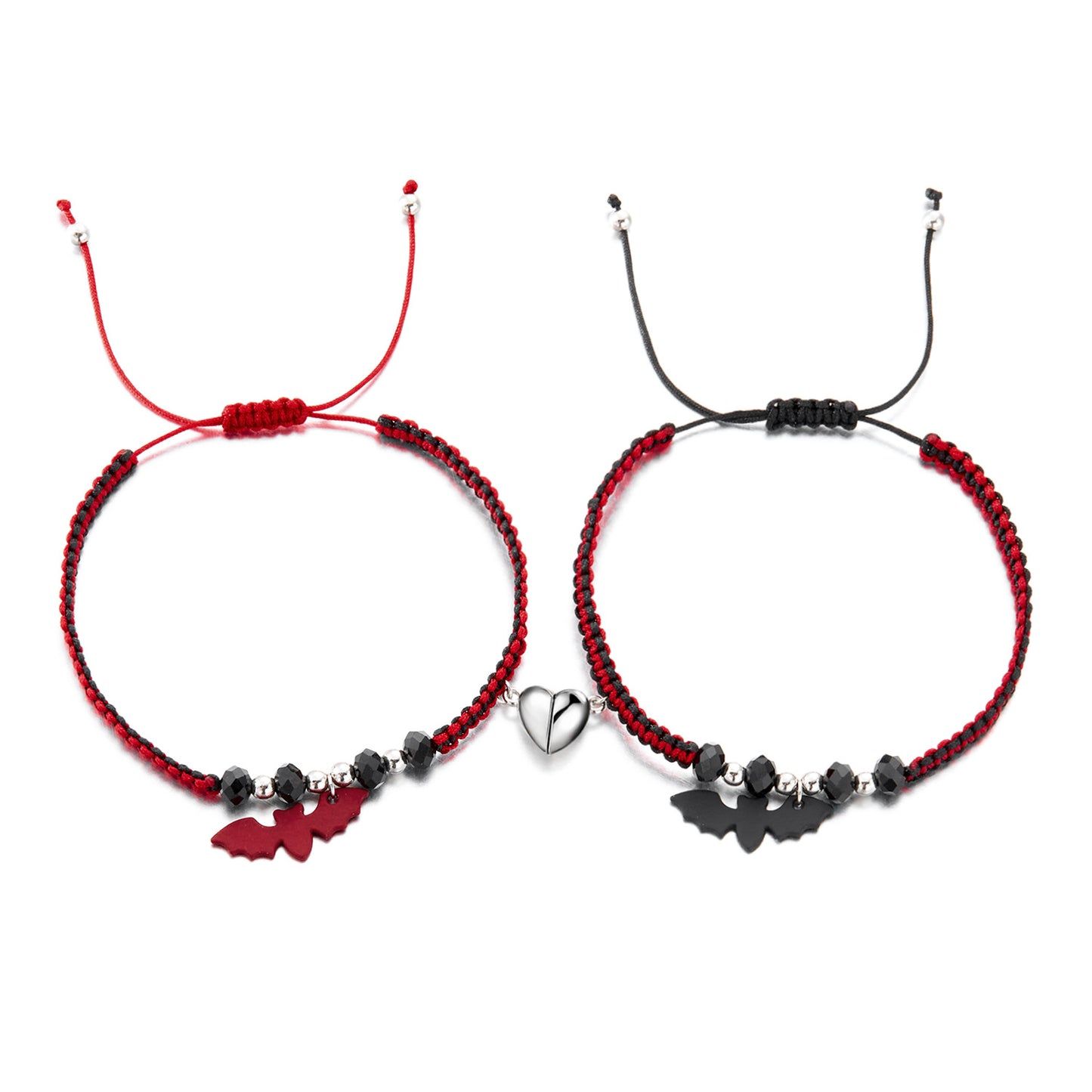 Couple Beaded Halloween Day Spider Bat Bracelets