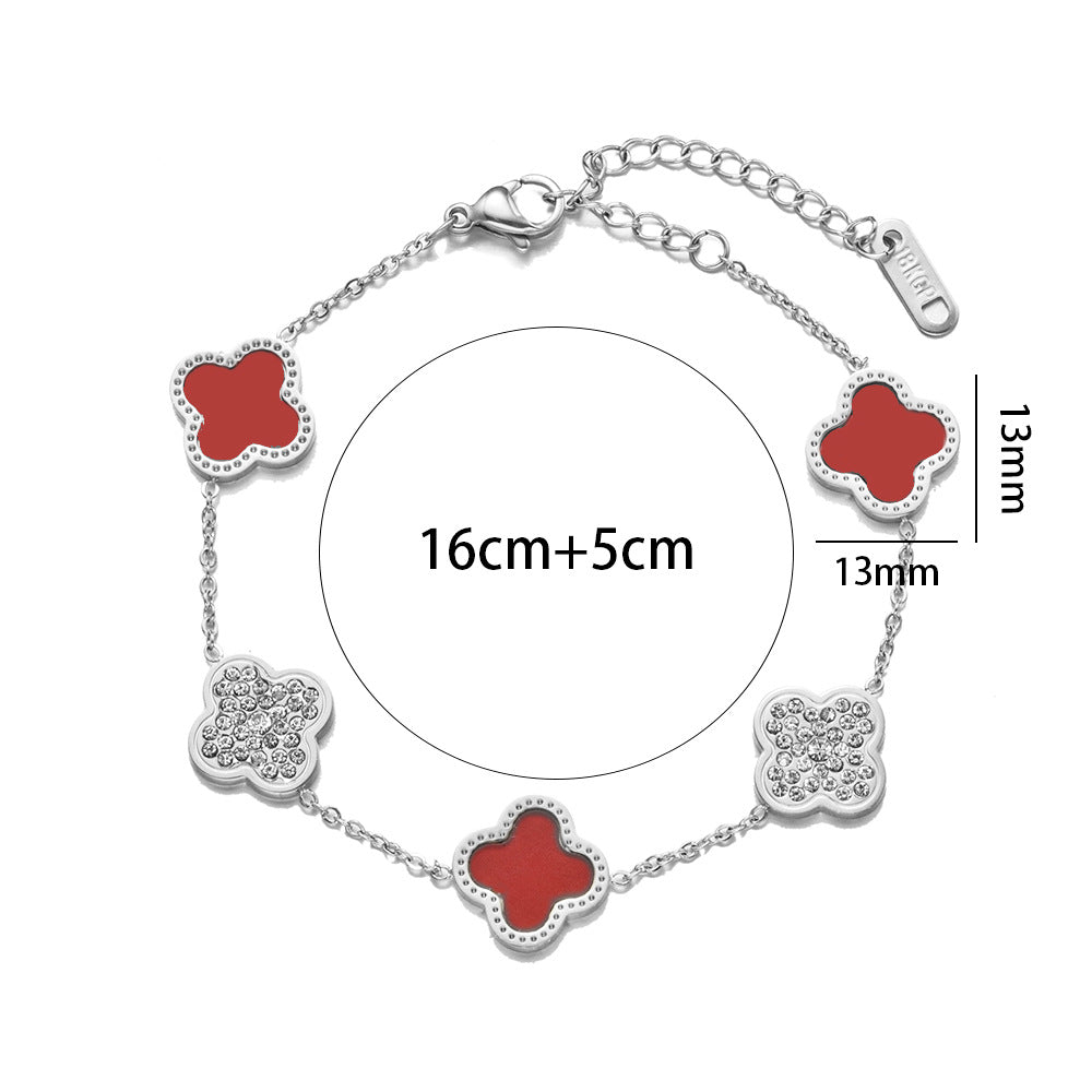 Diamond Rose Gold Fashion Charm Pork Bracelet