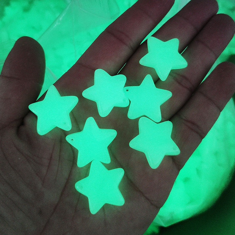 Five-pointed Star Color Fluorescent Small Safe Pendants