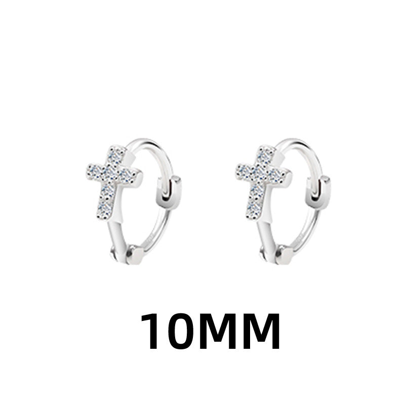 Diamond Cross Personalized Street Style Fashion Geometric Ear Buckle