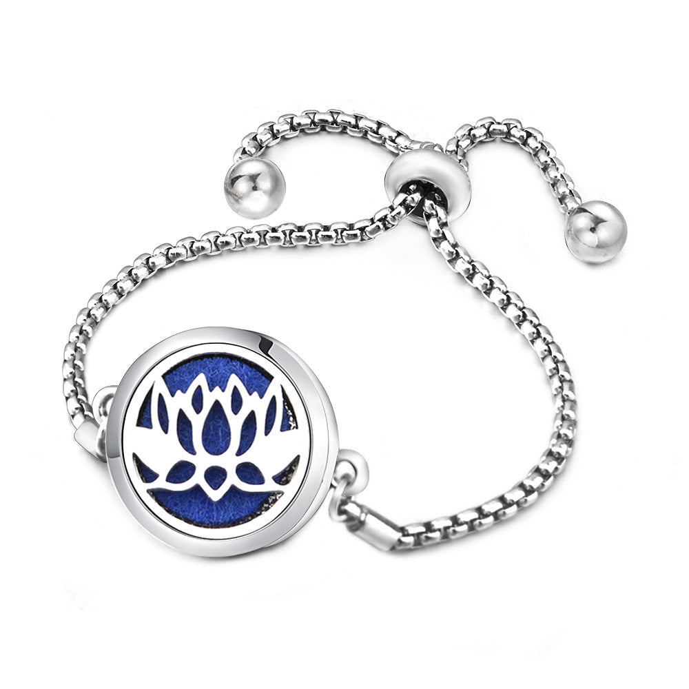Angel Wings Mosquito Repellent Stainless Steel Essential Oil Perfume Box Bracelet
