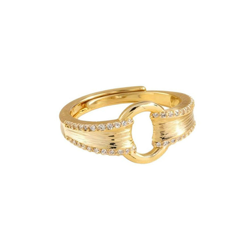 Women's Wheat Zircon Korean Style Niche High-grade Rings