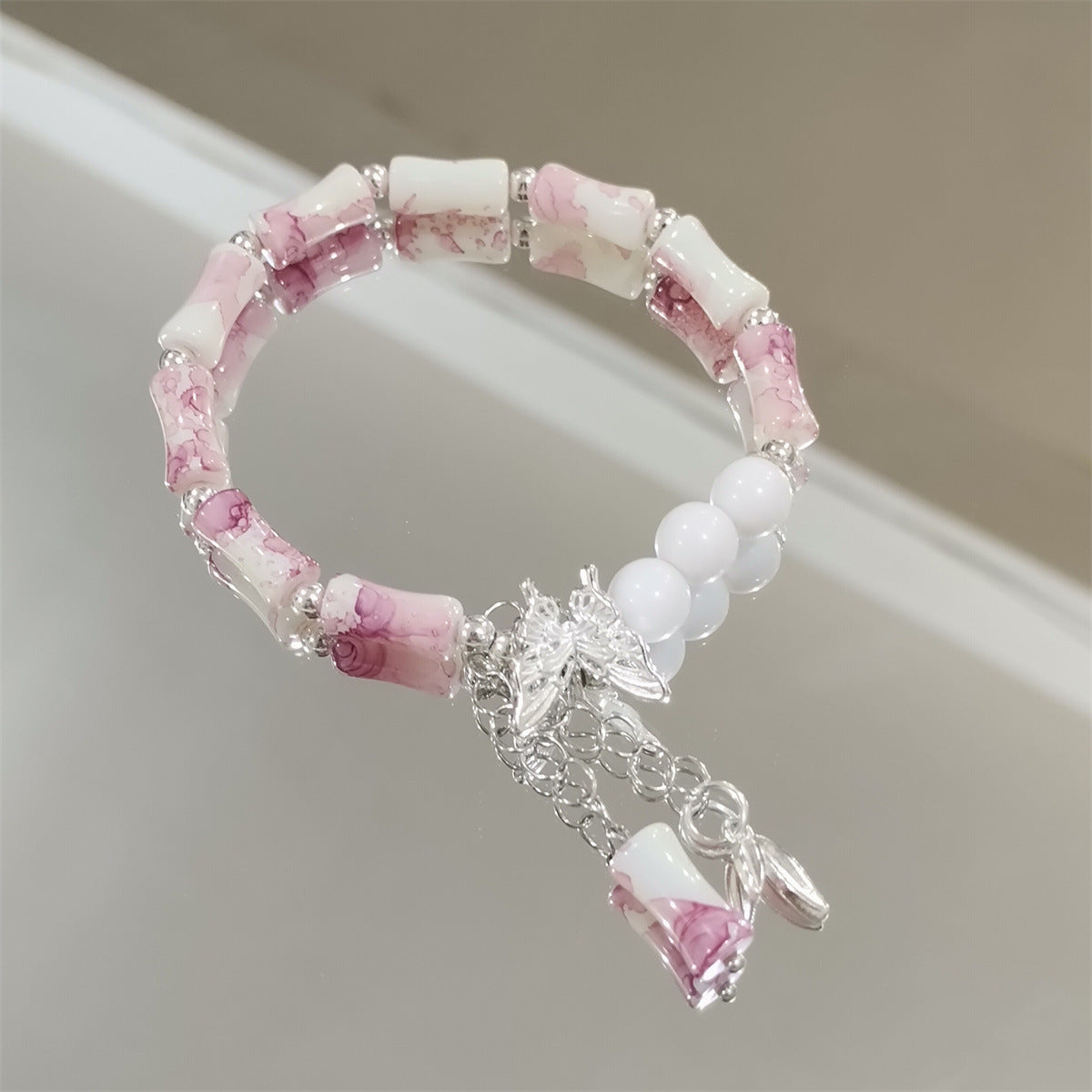 Cherry Blossom Glaze Female Design High Sense Bracelet