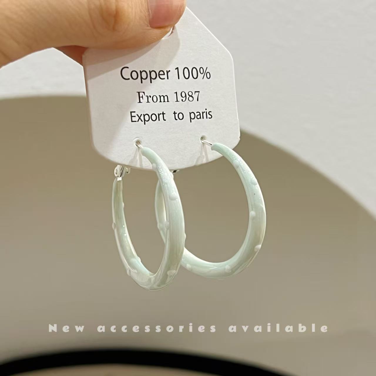 Dopamine Color Polka Dot Brushed Sier Fashion Simple Rainbow Drop Earrings