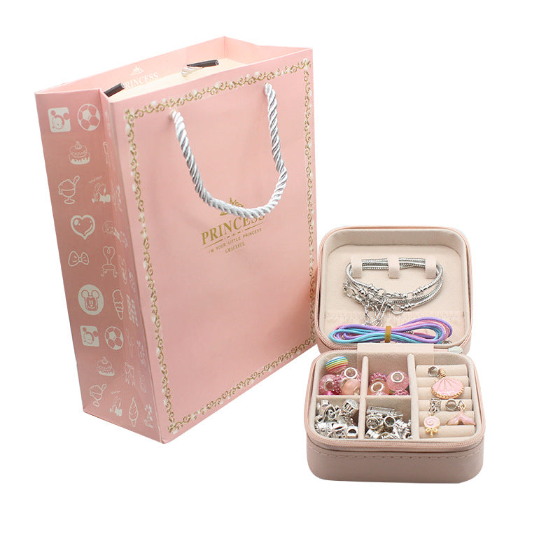 Children's Pink Crystal String Beads Unicorn Cute Bracelets