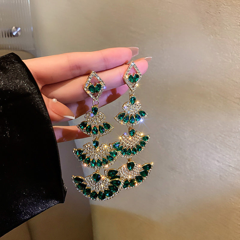 Zircon Butterfly Water Drop Ear Female Rings