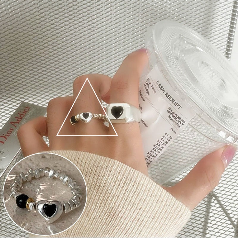 Women's Pull-out Adjustable Retro Fashion Flower Tassel Chain Ring