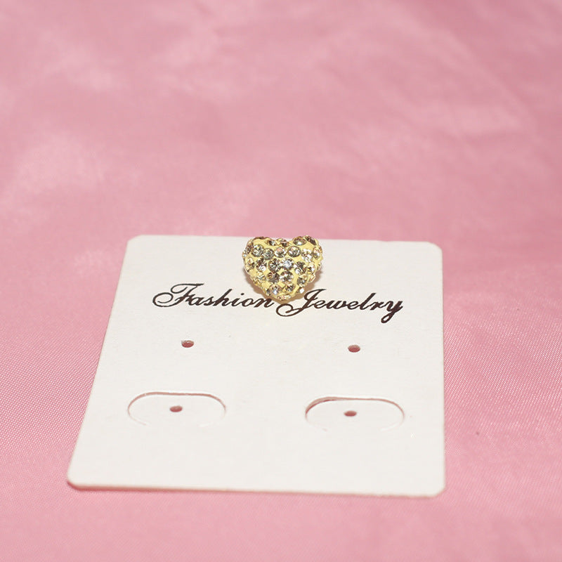 Titanium Steel Ear Fashion Three-dimensional Double-headed Twist Small Heart Shape Stud Earrings
