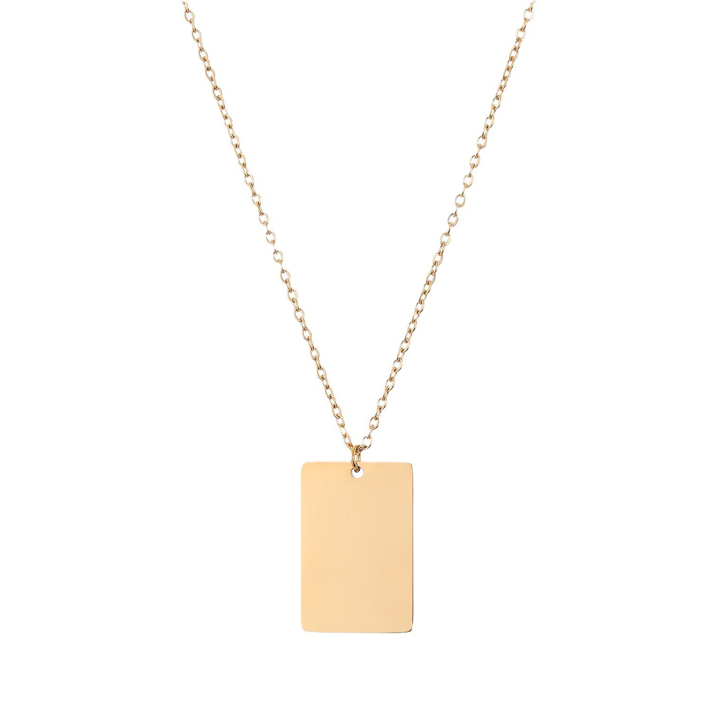 Accessories Simple Fashion Stainless Steel Square Pendants