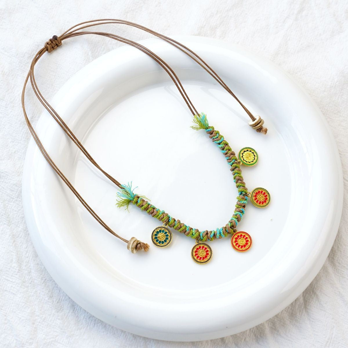 Style Personalized Trendy Ceramic Geometric Colorful Fish Long High-grade Necklace