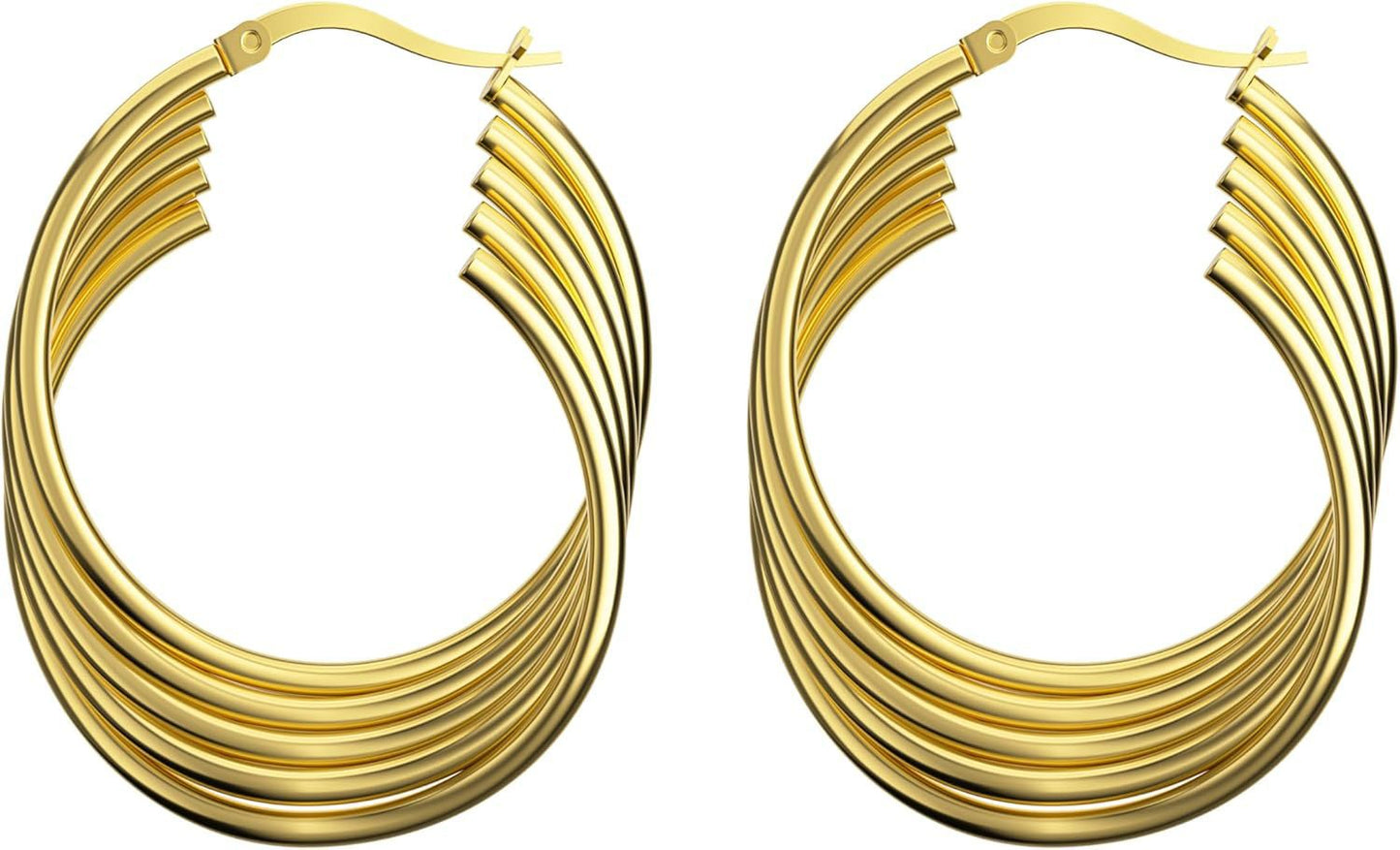 Luxury High-grade Irregular Long Water Drop Diamond Gold Stud Earrings