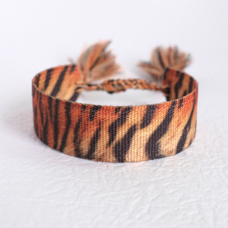 Fashion Hand Strap Trendy Carrying Leopard Zebra Pattern Wrist Bracelets