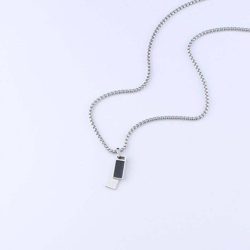 Women's & Men's No Fading Double Street Stainless Simple Pendants