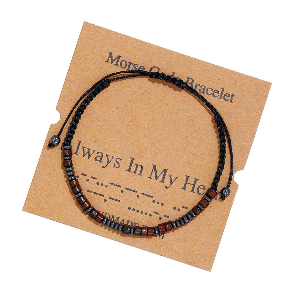 Moss Password Hand-woven Letters Numbers Vintage Bracelets