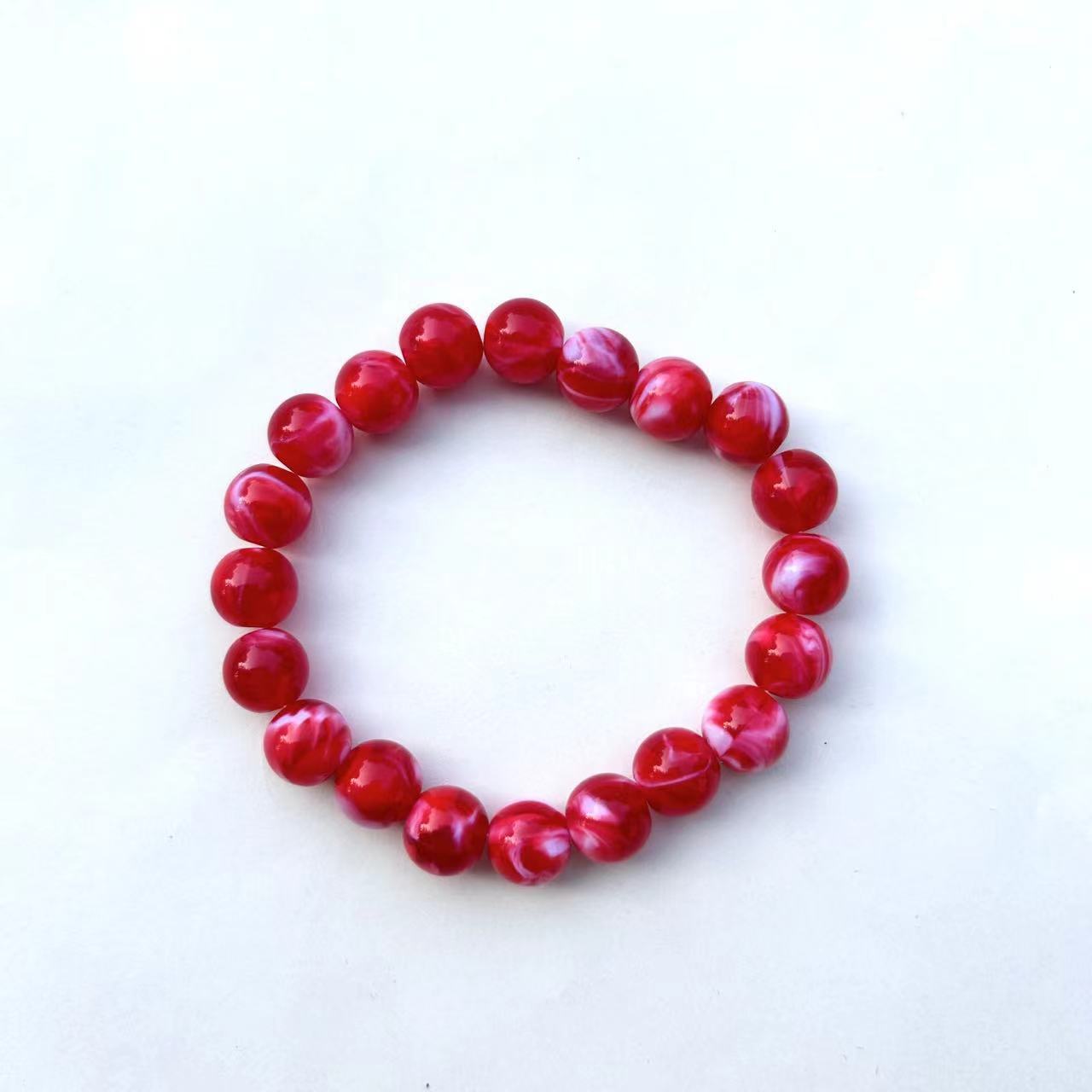 Children's Crack Bead Letter Candy Color Golden Balls Bracelet