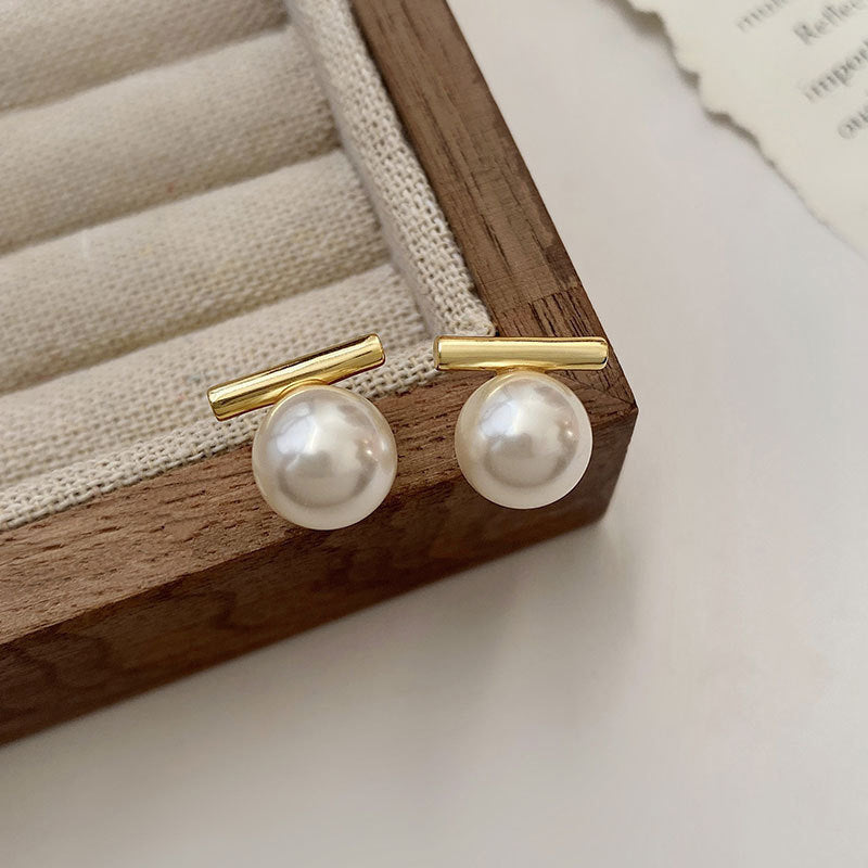 Needle Simple Milk Pearl Design Sweet Beautiful Rings