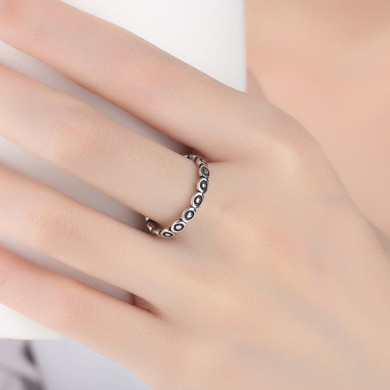 Women's Circle Exquisite Bow Loving Heart With Opening Style Index Ring