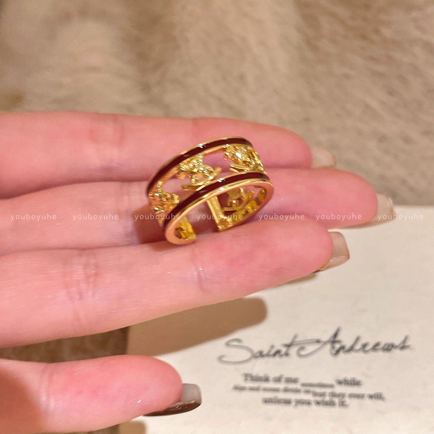 Zircon Simple Female Opening Adjustable Index Finger Light Luxury Rings