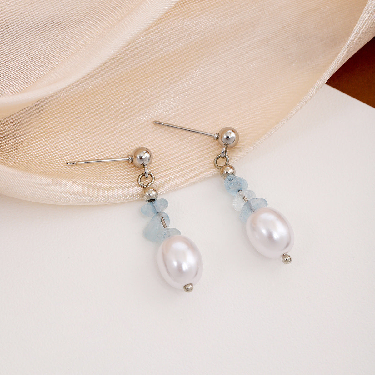Chinese Ancient Style Beaded Long Fringe Han Earrings