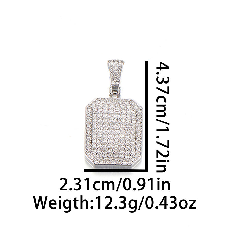 Women's & Men's Full Diamond Three-dimensional Gold Tooth Tongue Dollar Necklaces