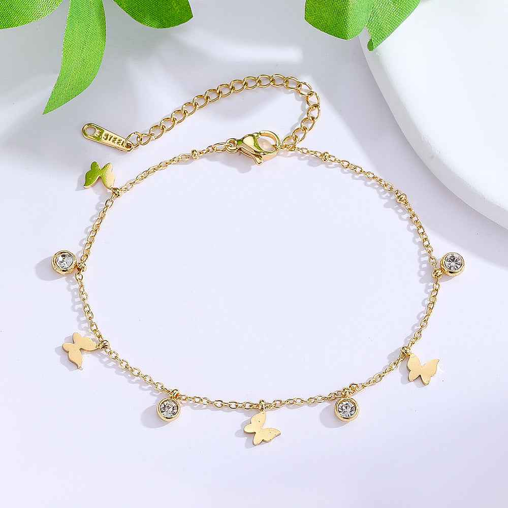 Women's For Daily Match Ornamental Stone Diamond Bracelet